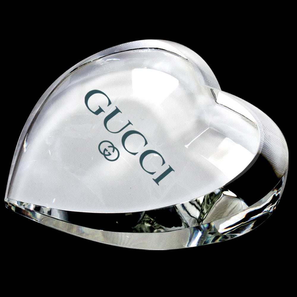 C-380  CRYSTAL HEART PAPERWEIGHT