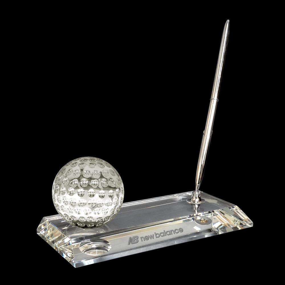 C-105 GO  CRYSTAL GOLF PEN STAND SET