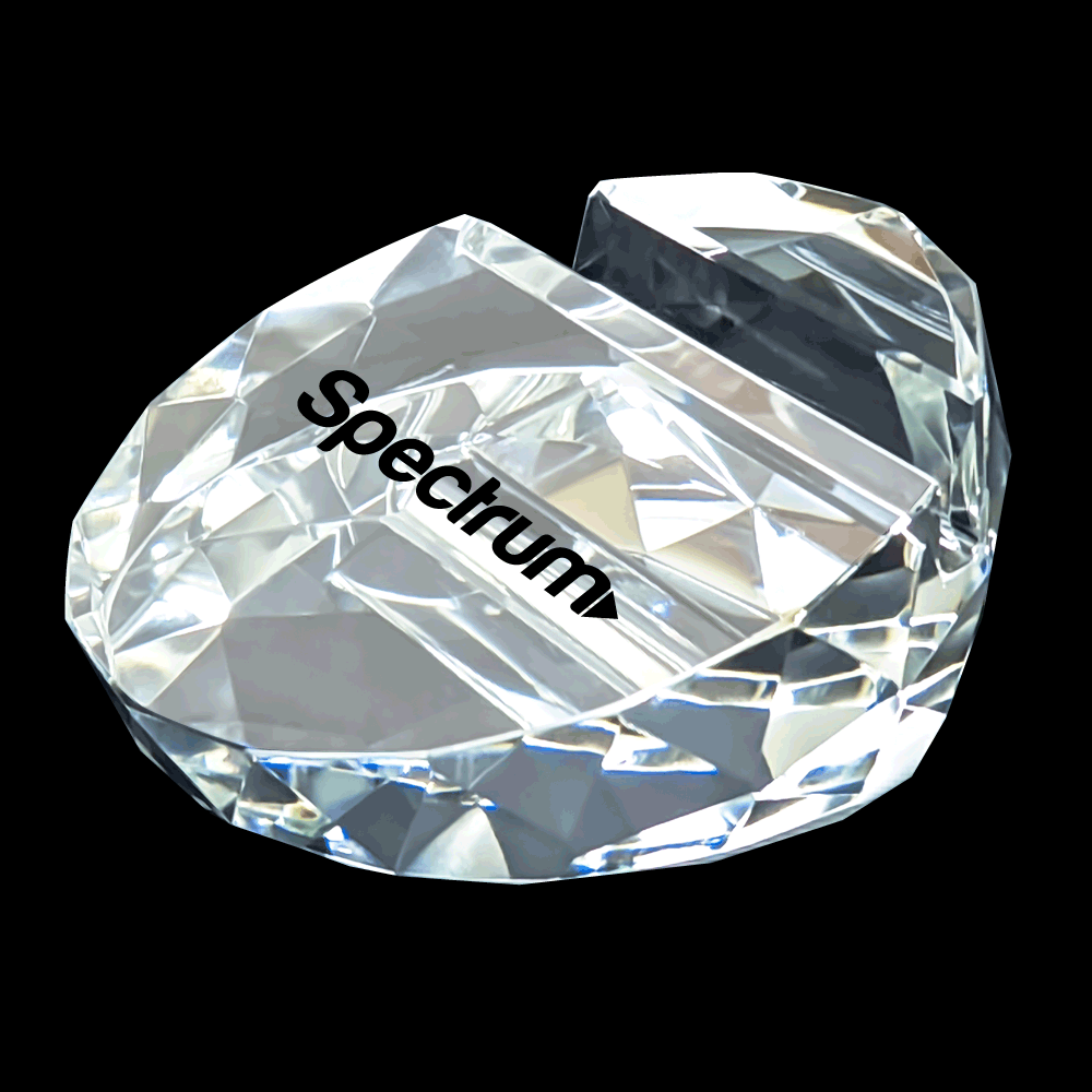C-370  CRYSTAL PAPERWEIGHT / CARD HOLDER