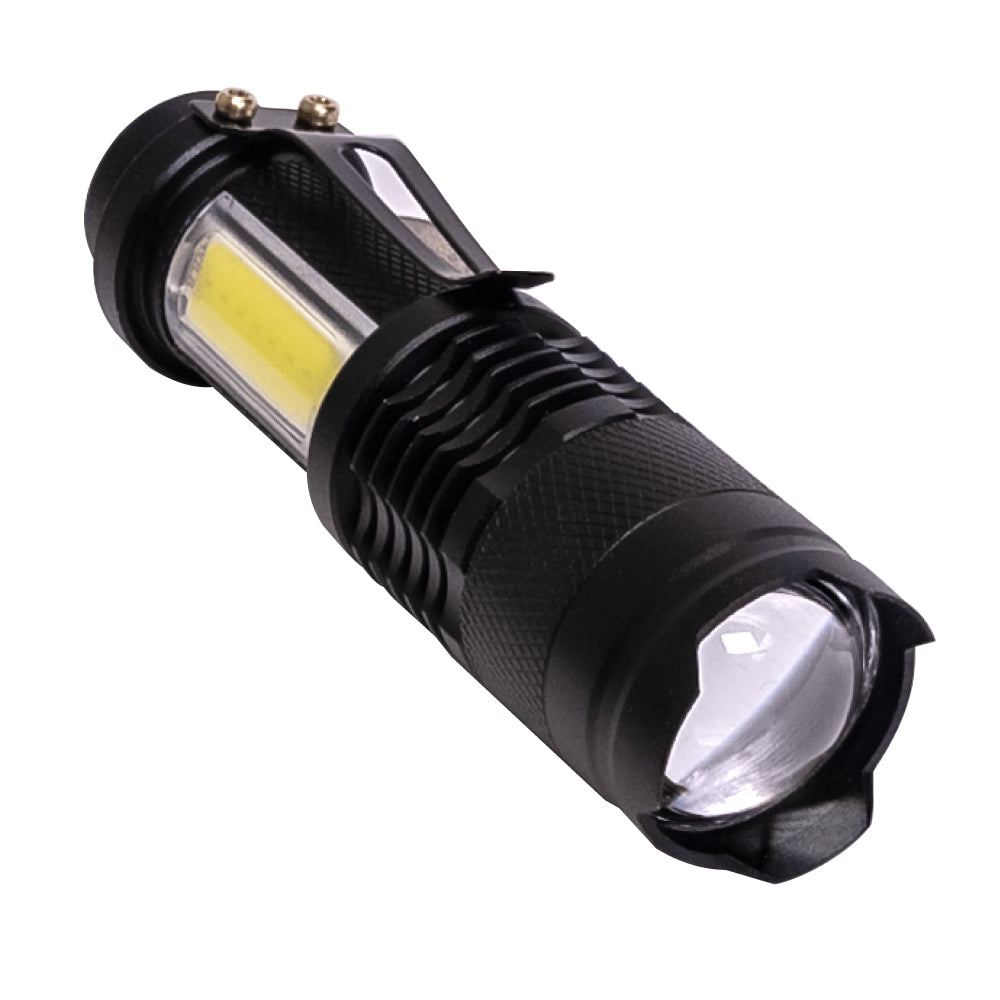 MI-9035  ADJUSTABLE FOCUS LED FLASHLIGHT W/ CLIP