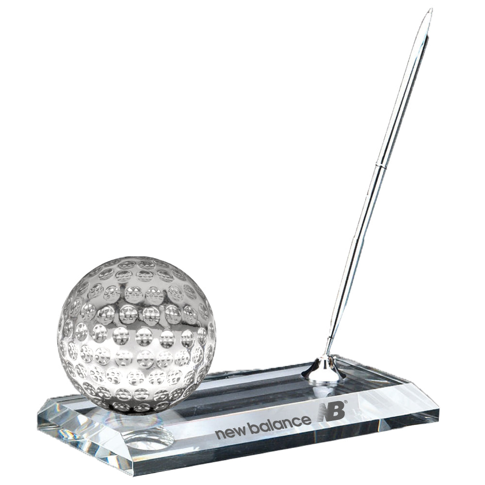 C-105 GO  CRYSTAL GOLF PEN STAND SET