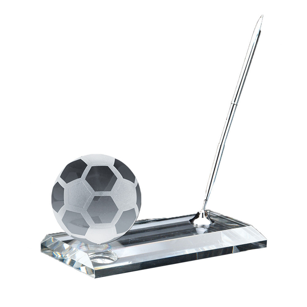 C-105 SO  CRYSTAL SOCCER PEN STAND SET