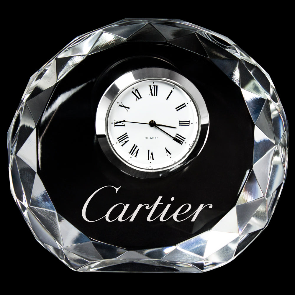 C-1784  MINI DESIGNER ROUND CRYSTAL CLOCK
