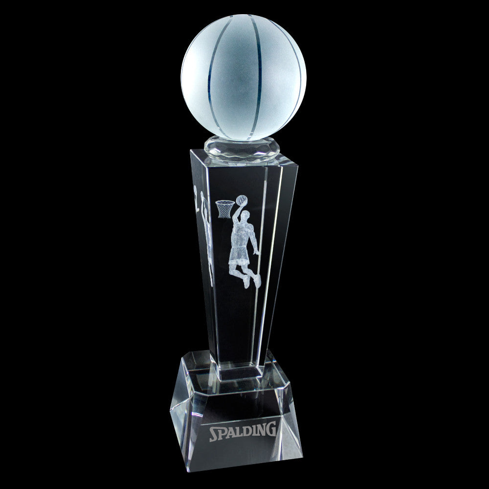C-196BK  3D CRYSTAL SPORTS TROPHY-BASKETBALL