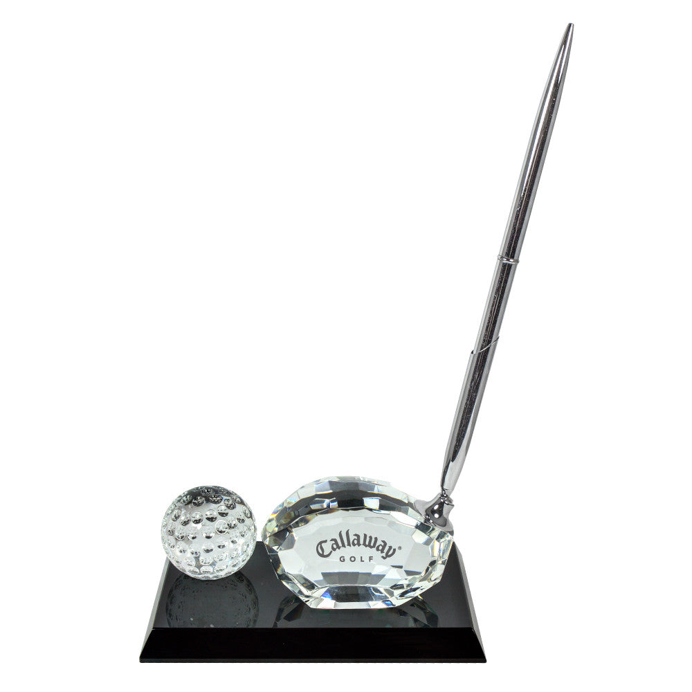 C-2061A  CRYSTAL GOLF BALL & CLUB PEN SET