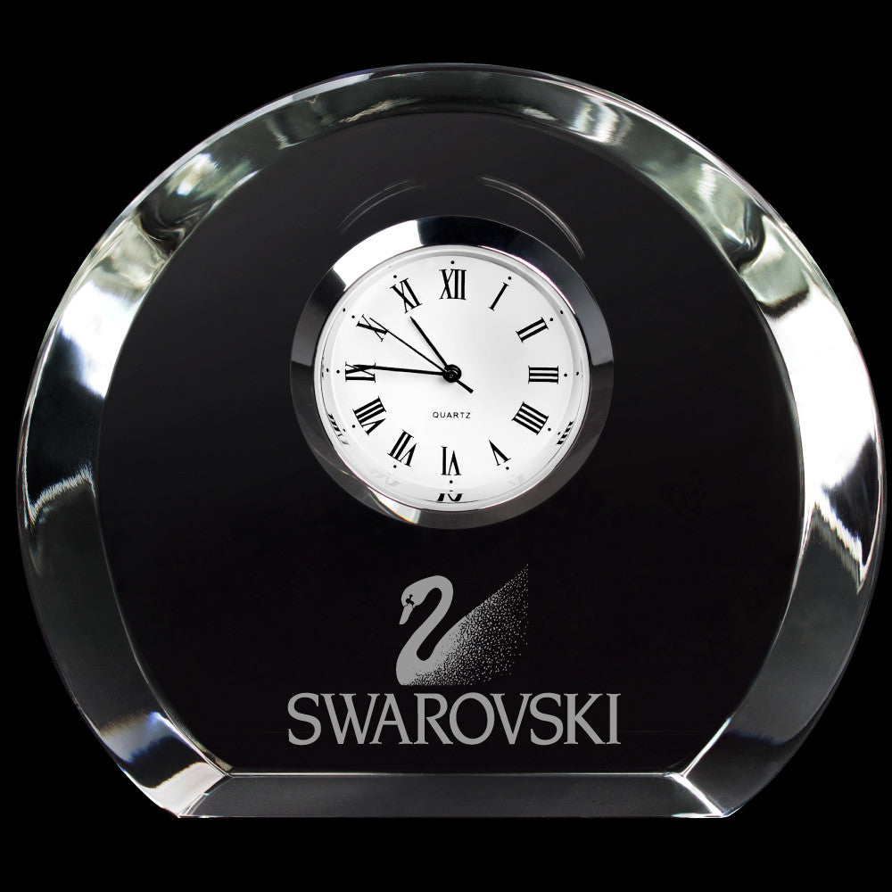 C-3619  MINI DESIGNER SMOOTH ROUND CRYSTAL CLOCK