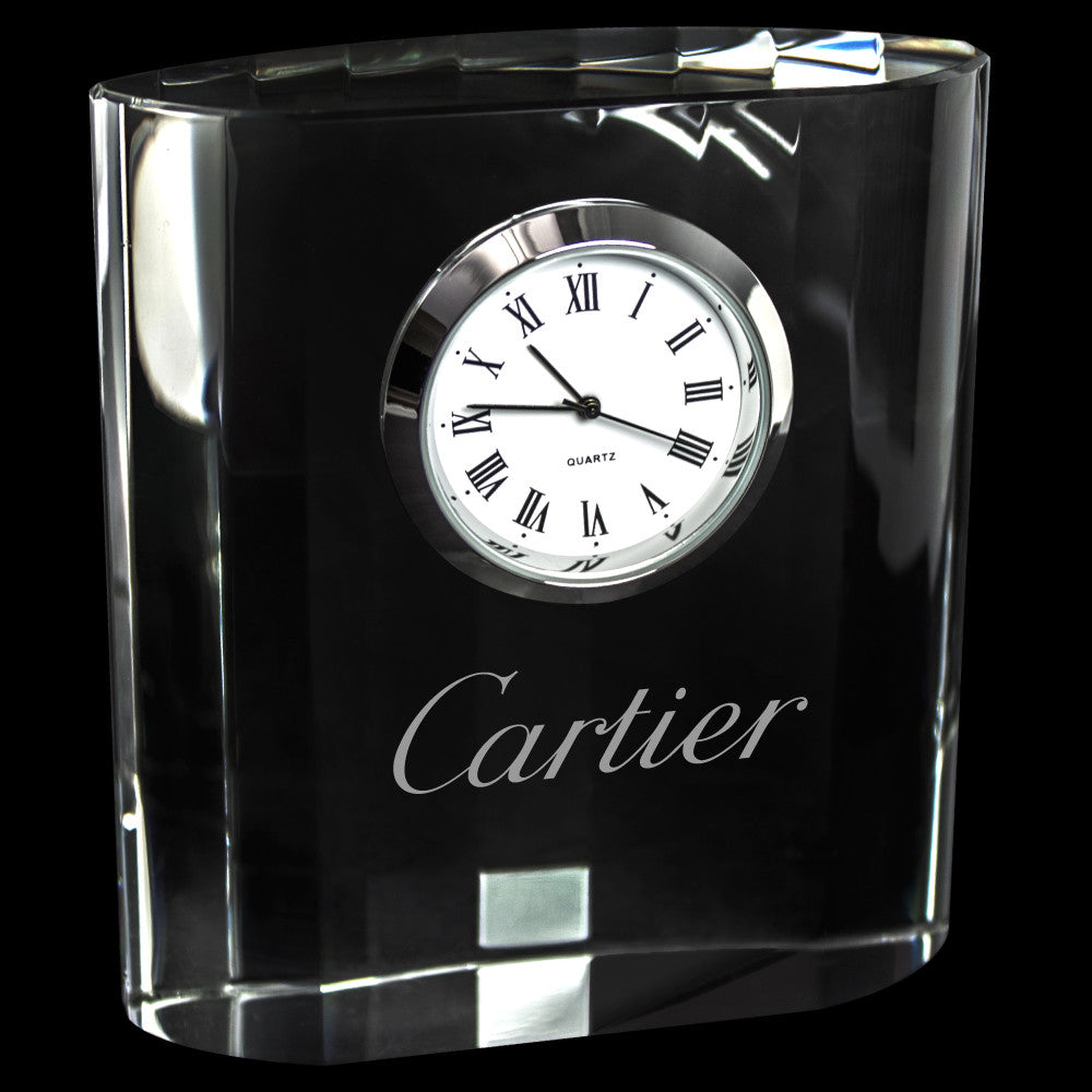 C-3659  MINI DESIGNER CRYSTAL CLOCK RECTANGLE