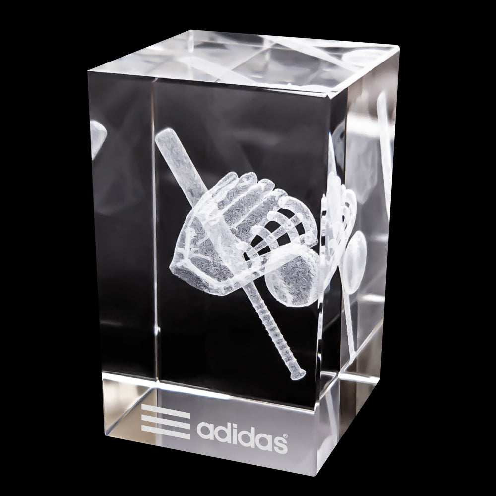 C-390BA  3D CRYSTAL BASEBALL BLOCK