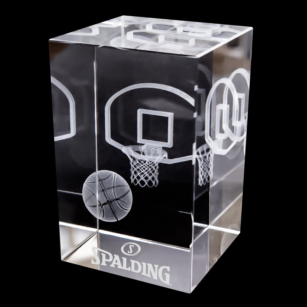 C-390BK  3D CRYSTAL BASKETBALL BLOCK