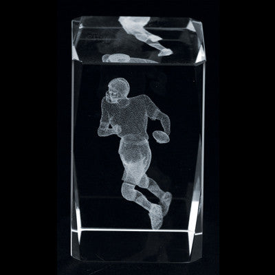 C-390FO  3D CRYSTAL FOOTBALL BLOCK