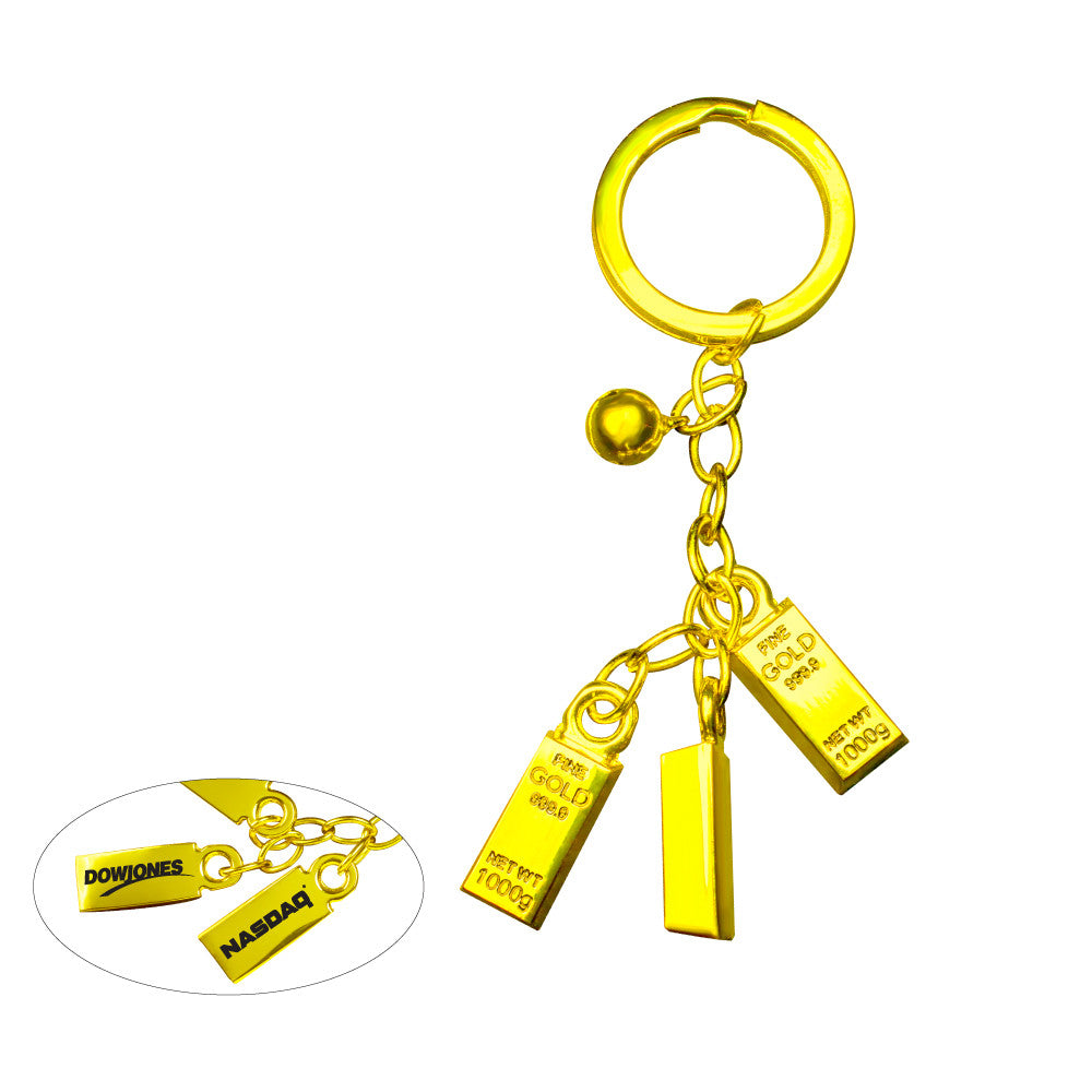 GB-500  GOLD BAR BELL KEYCHAIN