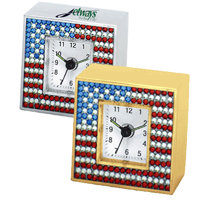 MI-2002  AMERICAN FLAG ALARM CLOCK