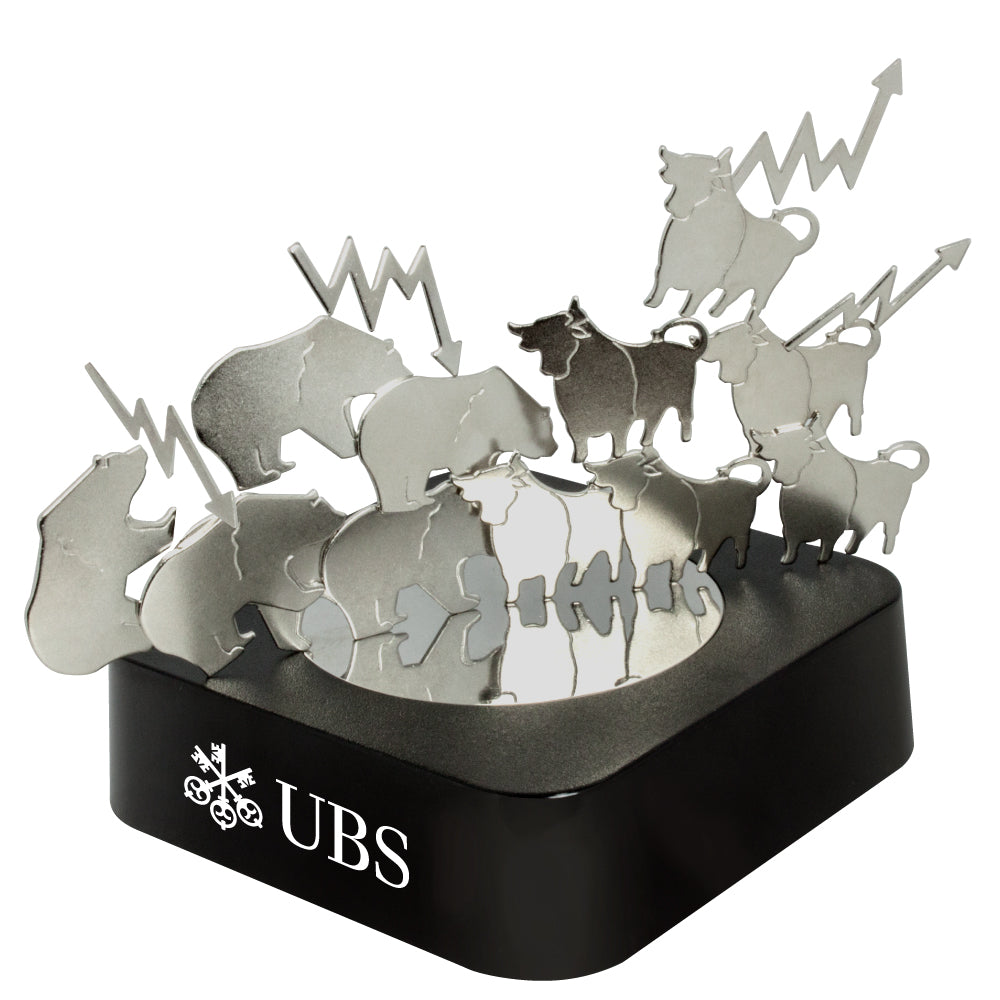 MI-0108BU  BULL & BEAR MAGNETIC SCULPTURE BLOCK