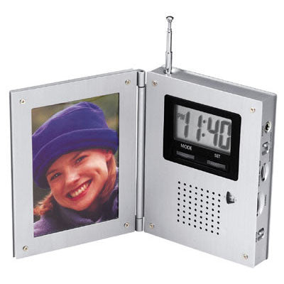 MI-0182  AM/FM RADIO ALARM CLOCK W/ PICTURE FRAME