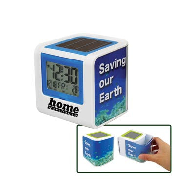 MI-0355  SOLAR POWERED CLOCK WITH PHOTO FRAME