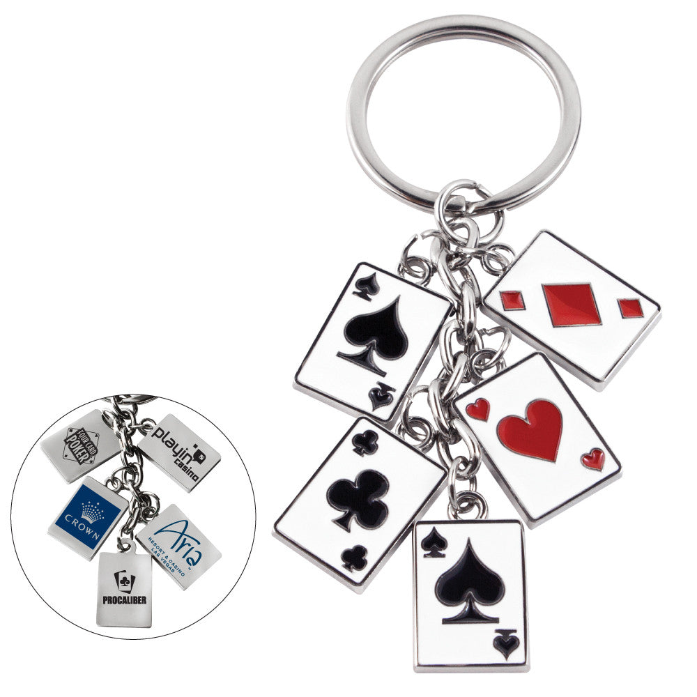 MI-1077  POKER CARD KEYCHAIN