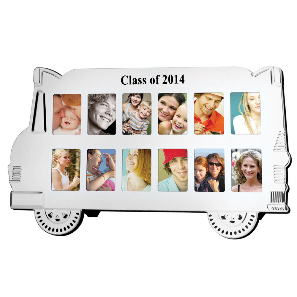 MI-1172  ALUMINUM SCHOOL BUS PHOTO FRAME