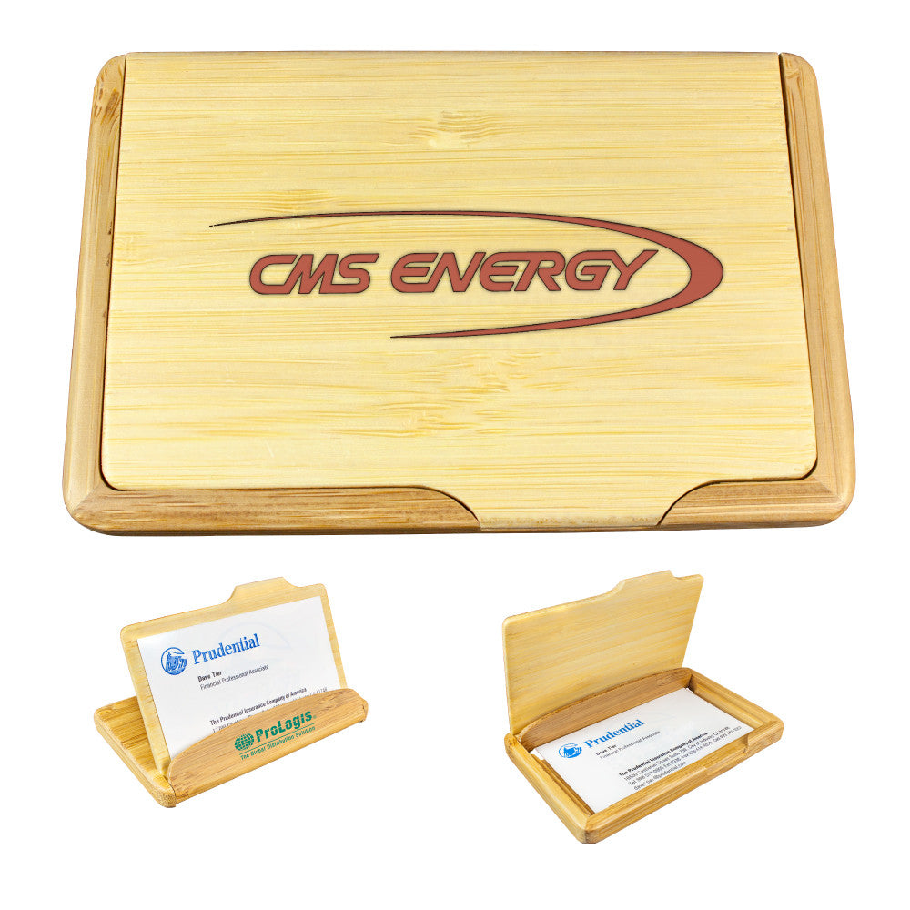 MI-1601  TWO-WAY BAMBOO NAME CARD HOLDER