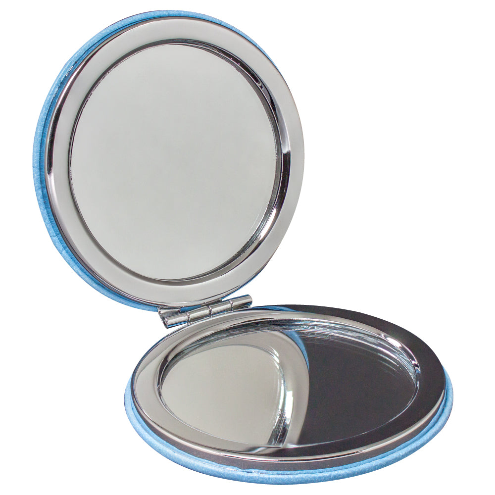 MI-1857  PU LEATHER ROUND COMPACT MIRROR