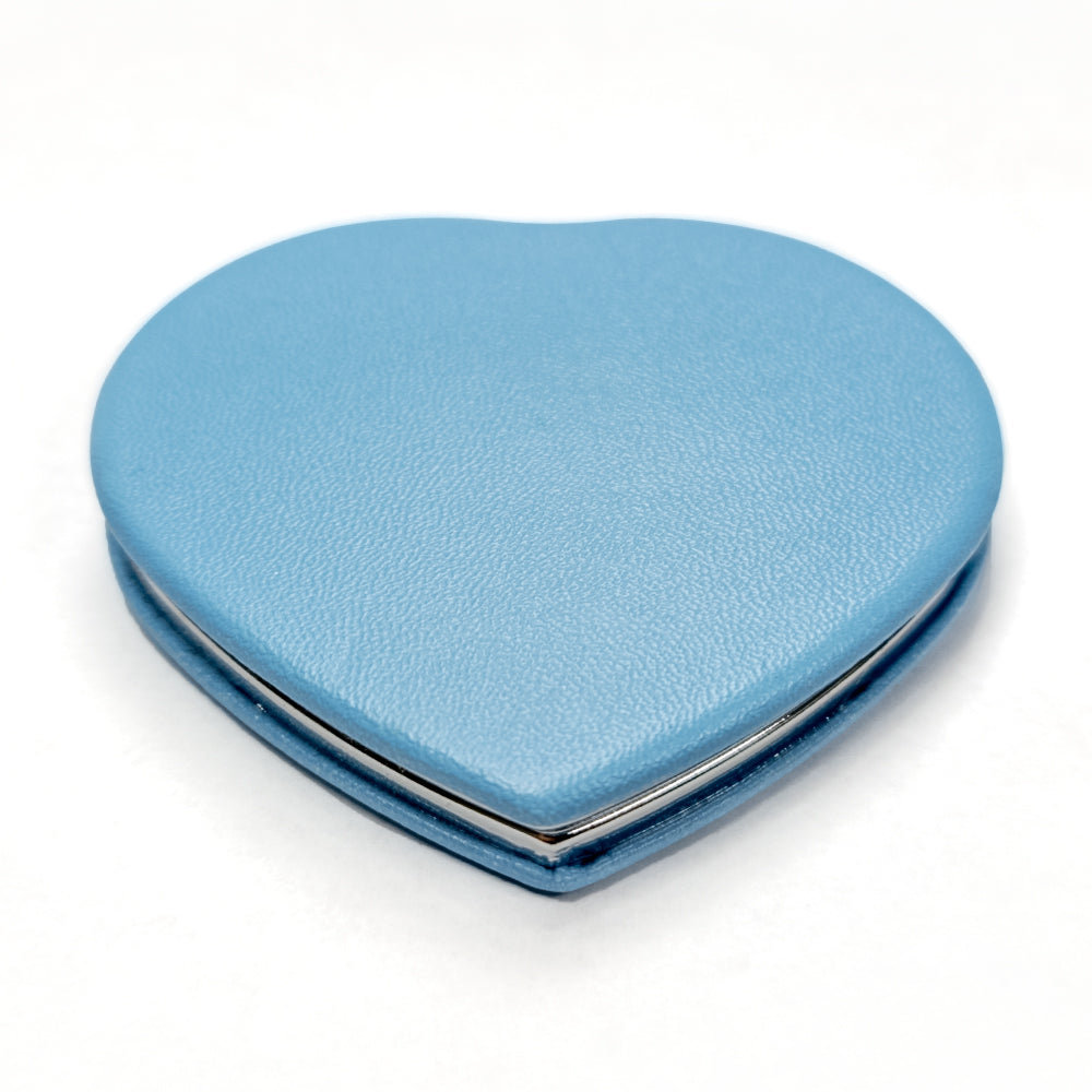 MI-1858  PU LEATHER HEART COMPACT MIRROR