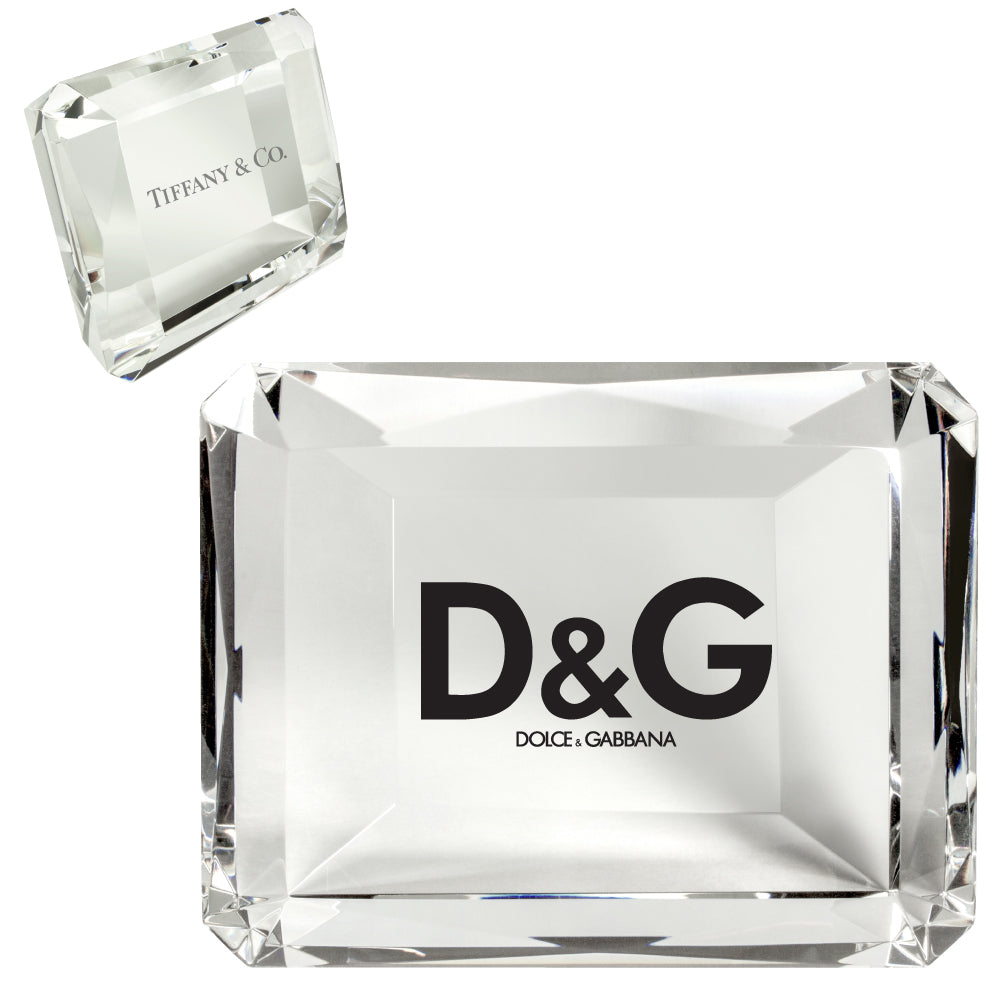 C-320  CRYSTAL RECTANGLE PAPERWEIGHT