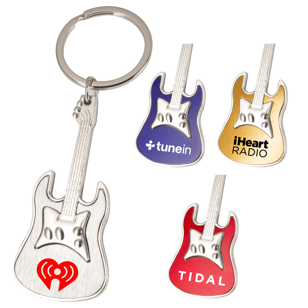 MI-3417  METAL GUITAR SHAPE KEYCHAIN