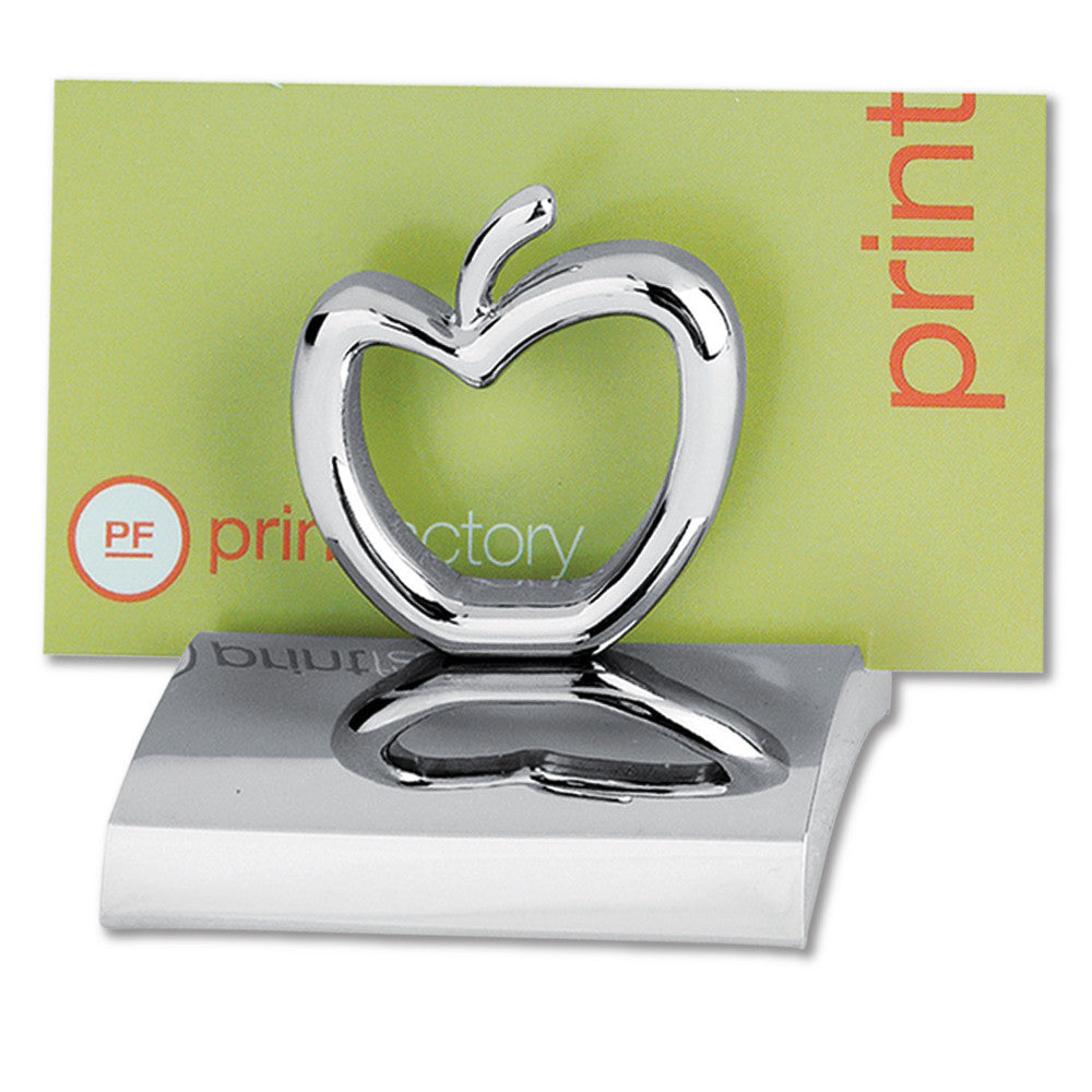 MI-3668AP  CHROME METAL BUSINESS CARD HOLDER - APPLE