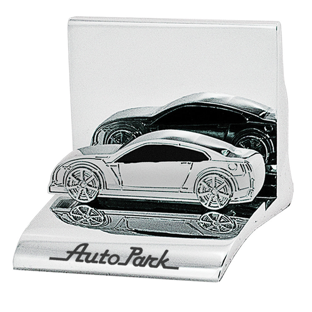 MI-3668CA  CHROME METAL BUSINESS CARD HOLDER - CAR