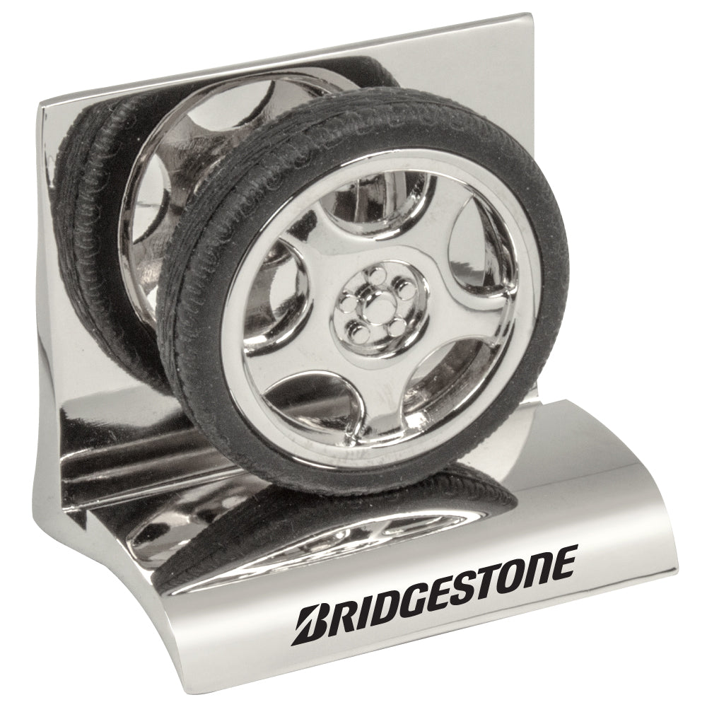 MI-3668TR  CHROME METAL BUSINESS CARD HOLDER - TIRE