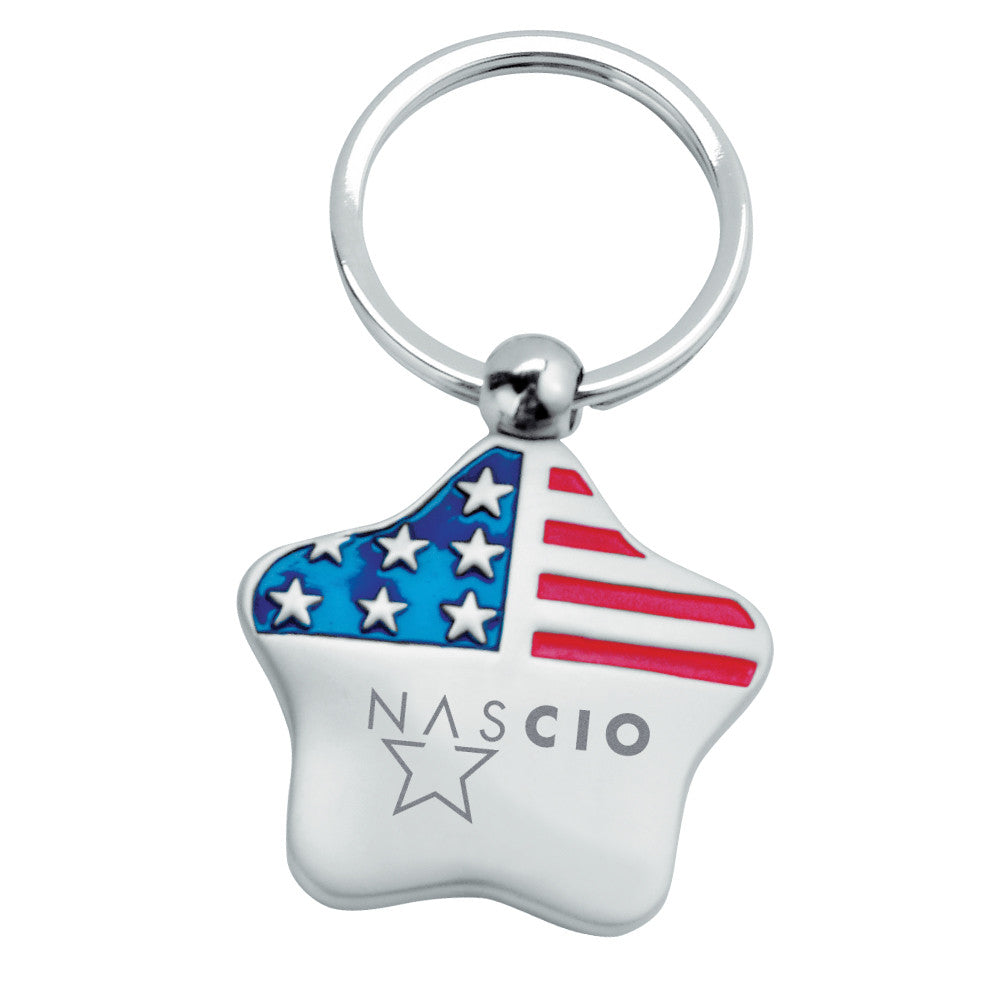 MI-4043  METAL AMERICAN FLAG KEY CHAIN