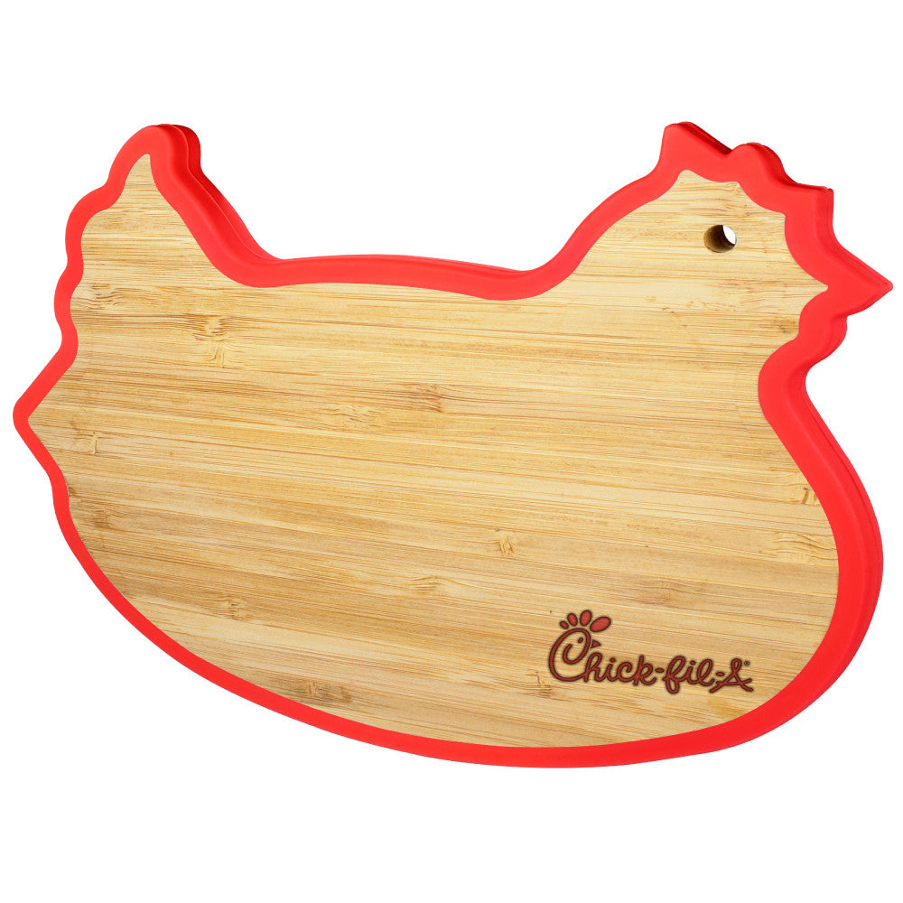 MI-4522  CHICKEN BAMBOO TRIVET W/ SILICONE EDGE