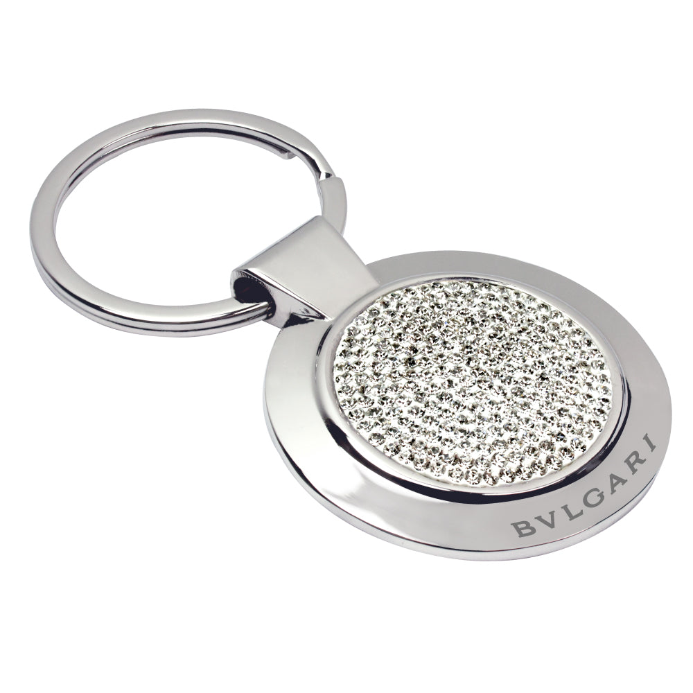 MI-6378  ROUND CRYSTAL KEYCHAIN