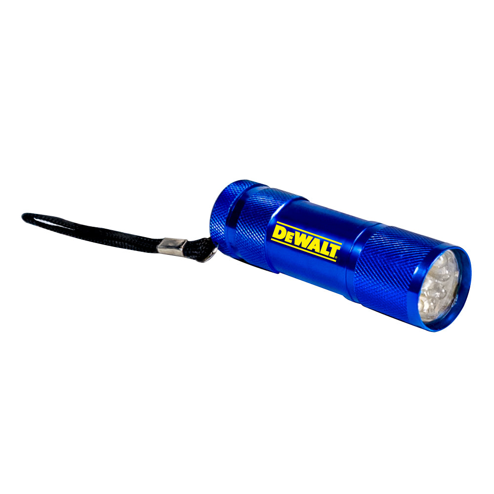 MI-6603  SUPER BRIGHT 9 LED BLUE ALUMINUM TORCH