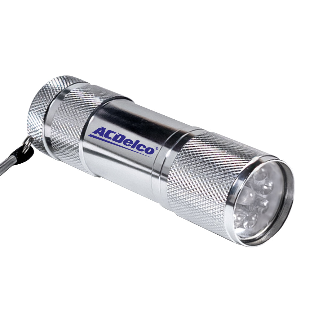 MI-6603  SUPER BRIGHT 9 LED BLUE ALUMINUM TORCH