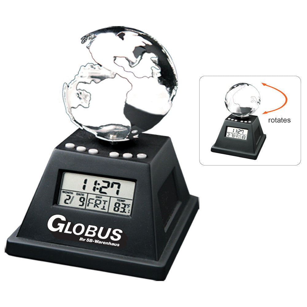 MI-8646  SOLAR POWERED MOVING GLOBE WITH ALARM CLOCK