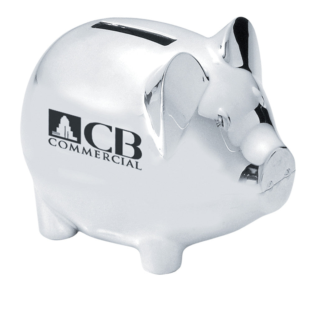 MI-8998  SILVER PLATED PIGGY BANK